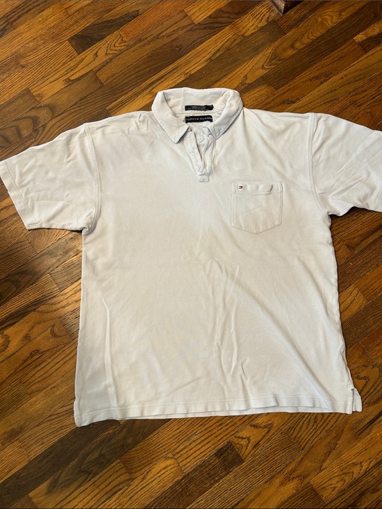 Tommy Hilfiger Other - Tommy Hilfiger Light Gray Chest-Pocket Polo